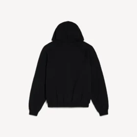 Sudadera con capucha y cremallera de estilo surfista vintage para hombre en negro