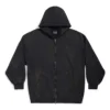 Sudadera con capucha y cremallera de París, corte ajustado «Black Faded» 744454TOVI41055