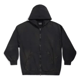 Sudadera con capucha y cremallera de París, corte ajustado «Black Faded» 744454TOVI41055 Sudadera con capucha y cremallera de París, corte ajustado «Black Faded» 744454TOVI41055