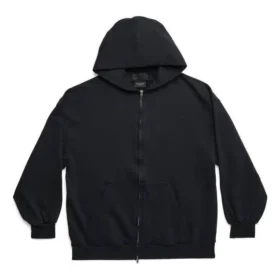 Sudadera con capucha y cremallera exterior de corte ajustado «Black Faded» 744454TOVF51055 Sudadera con capucha y cremallera exterior de corte ajustado «Black Faded» 744454TOVF51055