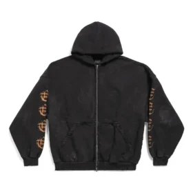 Sudadera con capucha y cremallera Heavy Metal, oversize «Negro descolorido» 744444TOVD91055 Sudadera con capucha y cremallera Heavy Metal, oversize «Negro descolorido» 744444TOVD91055