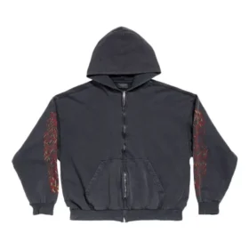 Sudadera con capucha y cremallera Offshore, corte mediano «Black Faded» 770939TPVM91568