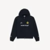 Sudadera con capucha y cremallera oversize para hombre, color negro Sudadera con capucha y cremallera oversize para hombre, color negro