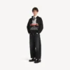 Sudadera con capucha y cremallera oversize para hombre «The Door» en negro Sudadera con capucha y cremallera oversize para hombre «The Door» en negro