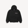 Sudadera con capucha y cremallera para hombre «DIY Balenciaga Back», corte regular, en negro Sudadera con capucha y cremallera para hombre «DIY Balenciaga Back», corte regular, en negro