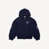 Sudadera con capucha y cremallera para hombre WFP de corte regular en azul marino