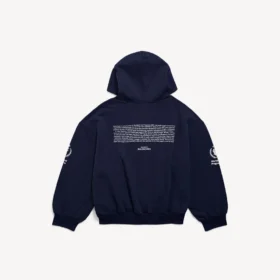 Sudadera con capucha y cremallera para hombre WFP de corte regular en azul marino Sudadera con capucha y cremallera para hombre WFP de corte regular en azul marino