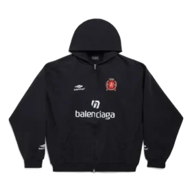 Sudadera con capucha y cremallera Paris Soccer, corte mediano, «Negro Blanco» 744457TPVS61070 Sudadera con capucha y cremallera Paris Soccer, corte mediano, «Negro Blanco» 744457TPVS61070