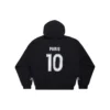 Sudadera con capucha y cremallera Paris Soccer, corte mediano, «Negro Blanco» 744457TPVS61070