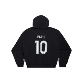 Sudadera con capucha y cremallera Paris Soccer, corte mediano, «Negro Blanco» 744457TPVS61070 Sudadera con capucha y cremallera Paris Soccer, corte mediano, «Negro Blanco» 744457TPVS61070