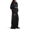 Sudadera con capucha y cremallera Paris Soccer, corte mediano, «Negro Blanco» 744457TPVS61070
