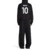 Sudadera con capucha y cremallera Paris Soccer, corte mediano, «Negro Blanco» 744457TPVS61070