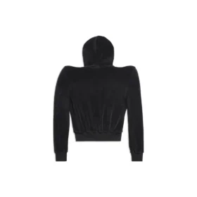 Sudadera con capucha y cremallera redonda en el hombro «Black» 767880TNV611000