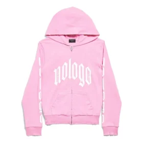 Sudadera con capucha y cremallera sin logotipo, corte ajustado «Light Pink White» 788243TQVK55708 Sudadera con capucha y cremallera sin logotipo, corte ajustado «Light Pink White» 788243TQVK55708