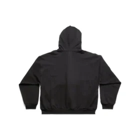 Sudadera con capucha y cremallera Sticky Note, corte mediano «Negro descolorido» 744457TOVD31055