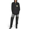 Sudadera con capucha y cremallera Sticky Note, corte mediano «Negro descolorido» 744457TOVD31055