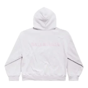 Sudadera con capucha y cremallera trasera, corte regular «Blanco sucio y rosa bebé» 803264TSVP12420
