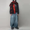 Sudadera con capucha y cuello redondo BB Be Different «Negro Blanco» 720426TNVV11070