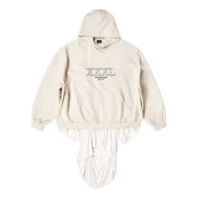 Sudadera con capucha y cuello redondo oversize «Ecru» 720406TNVD99784