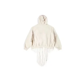 Sudadera con capucha y cuello redondo oversize «Ecru» 720406TNVD99784