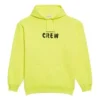 Sudadera con capucha y estampado Crew, color amarillo 578135TIV757072