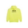 Sudadera con capucha y estampado Crew, color amarillo 578135TIV757072