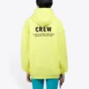 Sudadera con capucha y estampado Crew, color amarillo 578135TIV757072