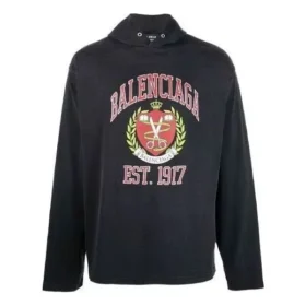 Sudadera con capucha y estampado del logotipo universitario «Black» 674685TLV891076
