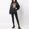 Sudadera con capucha y estampado del logotipo universitario «Black» 674685TLV891076