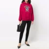 Sudadera con capucha y estampado del logotipo universitario, corte amplio, «Rojo», 675003TLV906163