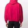 Sudadera con capucha y estampado del logotipo universitario, corte amplio, «Rojo», 675003TLV906163