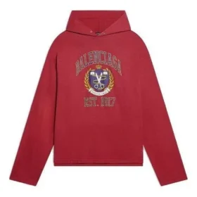 Sudadera con capucha y estampado del logotipo universitario «Est. 1917» «Rojo» 674685TLV896163