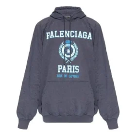 Sudadera con capucha y estampado del logotipo universitario «Navy» 697879TMV964140