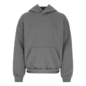 Sudadera con capucha y etiqueta de cuidado, corte medio «Gris Negro» 725565TNVL61219