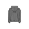 Sudadera con capucha y etiqueta de cuidado, corte medio «Gris Negro» 725565TNVL61219