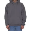 Sudadera con capucha y etiqueta de cuidado, corte medio «Gris Negro» 725565TNVL61219