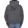 Sudadera con capucha y etiqueta de cuidado, corte medio «Gris Negro» 725565TNVL61219
