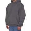 Sudadera con capucha y etiqueta de cuidado, corte medio «Gris Negro» 725565TNVL61219