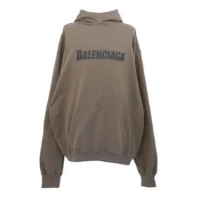 Sudadera con capucha y logo cuadrado «Taupe Black» 729361TNVL27761