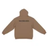 Sudadera con capucha y logo en la espalda, corte regular «Brown» 600583TMVF57761