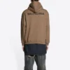 Sudadera con capucha y logo en la espalda, corte regular «Brown» 600583TMVF57761