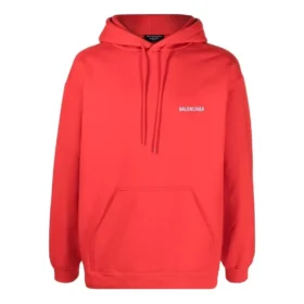 Sudadera con capucha y logo en la espalda, corte regular «Rojo brillante» 600583TMVF53168