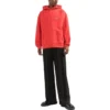 Sudadera con capucha y logo en la espalda, corte regular «Rojo brillante» 600583TMVF53168