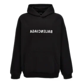 Sudadera con capucha y logo invertido «Negro» 674986TNVR31070