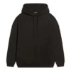Sudadera con capucha y logotipo, corte mediano «Negro lavado» 600583TLVB81146