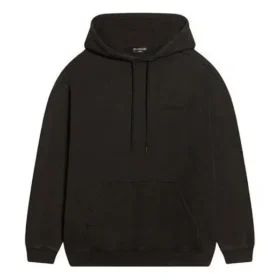 Sudadera con capucha y logotipo, corte mediano «Negro lavado» 600583TLVB81146