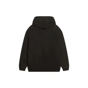 Sudadera con capucha y logotipo, corte mediano «Negro lavado» 600583TLVB81146