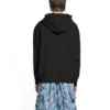 Sudadera con capucha y logotipo, corte mediano «Negro lavado» 600583TLVB81146