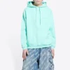 Sudadera con capucha y logotipo, corte mediano «Terquesa» 600583TLVB83062