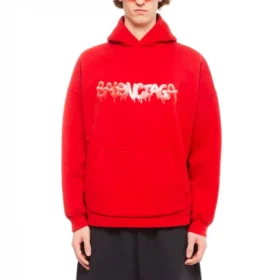 Sudadera con capucha y logotipo de la temporada de primavera-verano 2022 «Roja» 674986TLVF26407